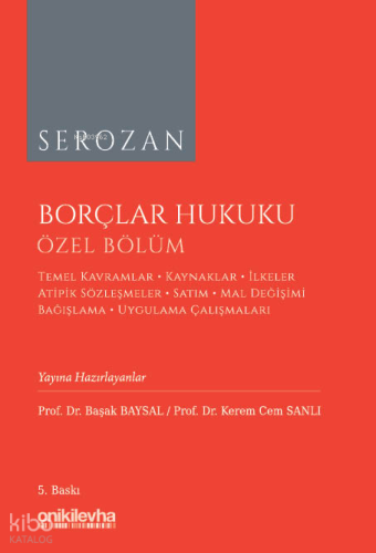 Borçlar Hukuku Özel Bölüm (Ciltli) | Kolektif | On İki Levha Yayıncılı