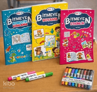 Boya Sil Bitmeyen Boyama (3 Kitap) | Kolektif | Atlı Karınca Yayıncılı