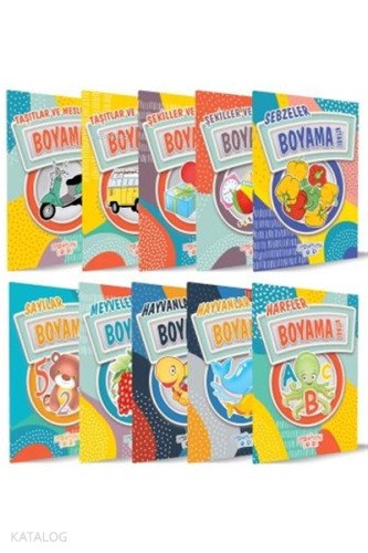 Boyama Kitapları (10 Kitap Takım) | Bilgenur Çorlu | Yediveren Çocuk Y
