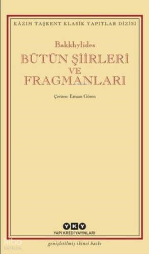 Bütün Şiirleri Ve Fragmanlar | Bakkhylides | Yapı Kredi Yayınları ( YK