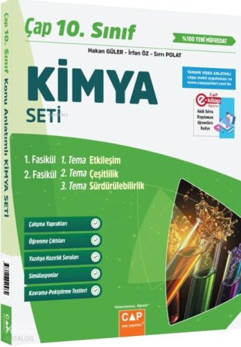 Çap Yayınları 10. Sınıf Kimya Seti | Hakan Güler | Çap Yayınları (Bayi