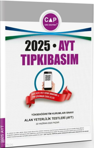 Çap Yayınları 2025 AYT Tıpkı Basım | Kolektif | Çap Yayınları (Bayilik