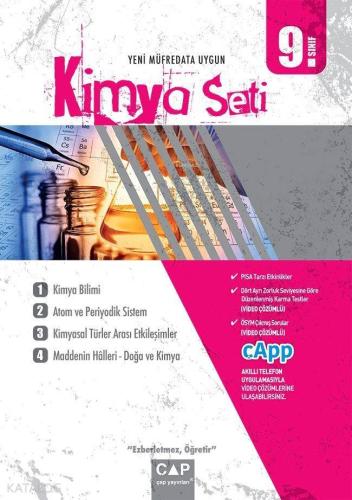 Çap Yayınları 9. Sınıf Anadolu Lisesi Kimya Seti Çap