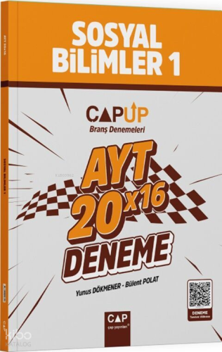Çap Yayınları AYT Sosyal Bilimler 1 20 X 16 Up Deneme | Kolektif | Çap