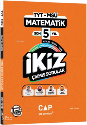 Çap Yayınları TYT MSÜ Matematik Son 5 Yıl İkiz Çıkmış Sorular | Seyit 
