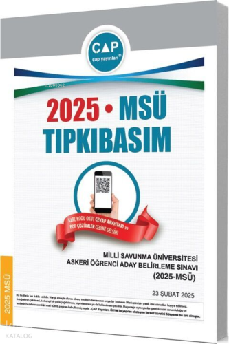 Çap Yayınları Üniversiteye Hazırlık MSÜ 2025 Tıpkı Basım | Kolektif | 