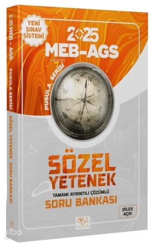 CBA Yayınları 2025 MEB-AGS Sözel Yetenek Soru Bankası Çözümlü Pusula S