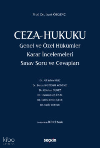 Ceza Hukuku Genel ve Özel Hükümler;Sınav Soru ve Cevapları