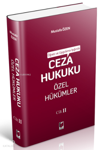 Ceza Hukuku Özel Hükümler Cilt II