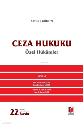 Ceza Hukuku Özel Hükümler (Ciltli)