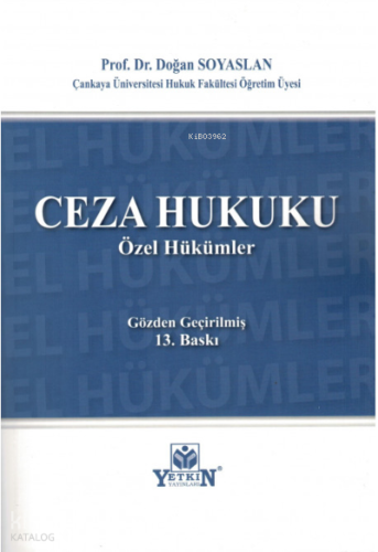 Ceza Hukuku Özel Hükümler