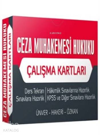 Ceza Muhakemesi Hukuku Çalışma Kartları