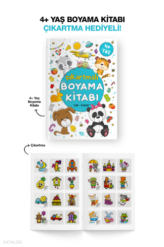 Çıkartmalı Boyama Kitabı;Çek - Kopar 4 Yaş + | Kolektif | Bilgipark Ya
