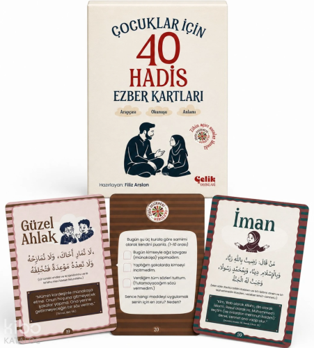 Çocuklar için 40 Hadis Ezber Kartları | Kolektif | Çelik Yayınevi