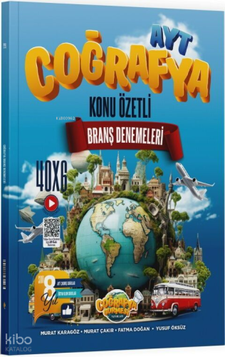Coğrafya Gurmesi Yayınları AYT Coğrafya Konu Özetli Branş Denemeleri |
