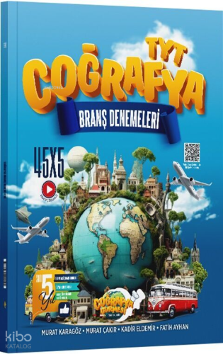 Coğrafya Gurmesi Yayınları TYT Coğrafya 45 x 5 Branş Denemeleri