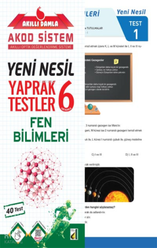 Damla Yayınevi Yeni Nesil Fen Bilimleri Yaprak Testler - 6
