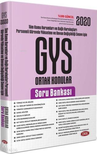 Data Yayınları 2020 Ortak Konular Soru Bankası | Kolektif | Data Yayın