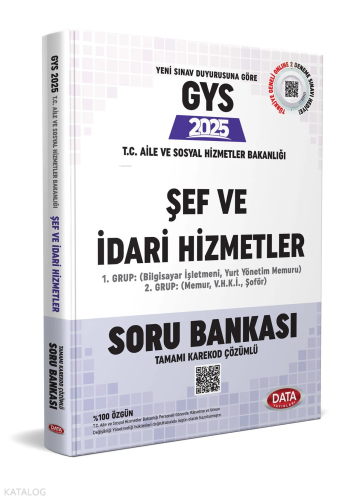Data Yayınları 2025 T.C. Aile ve Sosyal Hizmetler Bakanlığı GYS Şef ve