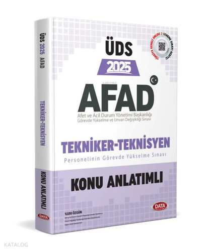 Data Yayınları 2025 ÜDS AFAD Tekniker Teknisyen Konu Anlatımlı