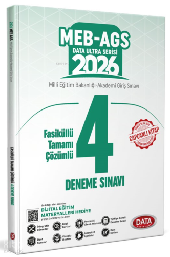 Data Yayınları 2026 AGS Fasiküllü Tamamı Çözümlü 4 Deneme Sınavı | Kol