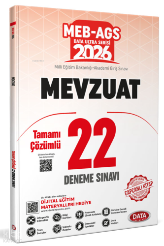 Data Yayınları 2026 AGS Mevzuat Tamamı Çözümlü 22 Deneme Sınavı