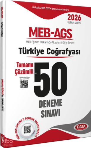 Data Yayınları 2026 AGS Türkiye Coğrafyası Tamamı Çözümlü 50 Deneme Sı