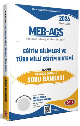 Data Yayınları 2026 AGS Ultra Serisi Eğitimin Temelleri - Türk Milli E