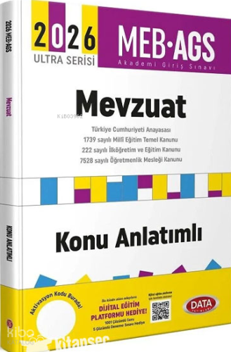 Data Yayınları 2025 AGS Ultra Serisi Mevzuat Konu Anlatımlı | Kolektif