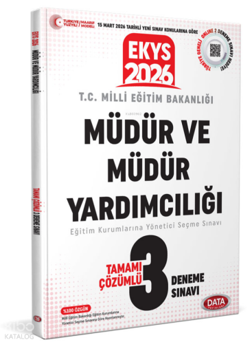 Data Yayınları 2026 MEB EKYS Müdür ve Müdür Yardımcılığı Tamamı Çözümlü 3 Deneme Sınavı