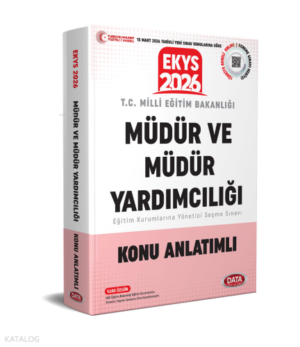 Data Yayınları 2026 Milli Eğitim Bakanlığı EKYS Müdür ve Müdür Yardımcılığı Konu Anlatımlı (Maarif Modeline Göre)