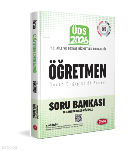 Data Yayınları 2026 T.C. Aile ve Sosyal Hizmetler Bakanlığı ÜDS Öğretmen Kadrosu Soru Bankası (Karekod Çözümlü)