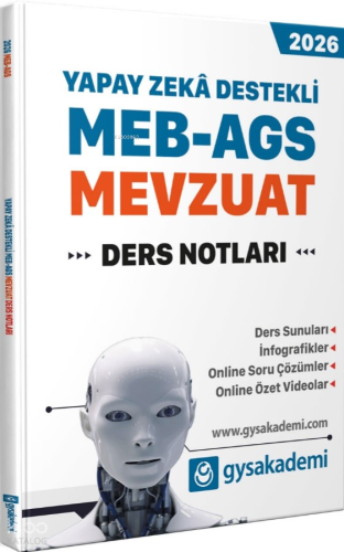 Data Yayınları 2026 Yapay Zeka Destekli MEB-AGS Mevzuat Ders Notları |