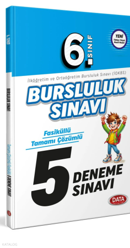 Data Yayınları  6. Sınıf Bursluluk Sınavı Fasiküllü Tamamı Çözümlü 5 Deneme