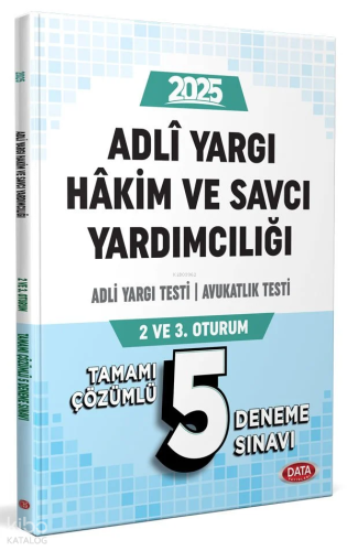Data Yayınları Adli Yargı Hakim ve Savcı Yardımcılığı Adli Yargı - Avukatlık Testi (2.ve 3. Oturum) Tamamı Çözümlü 5