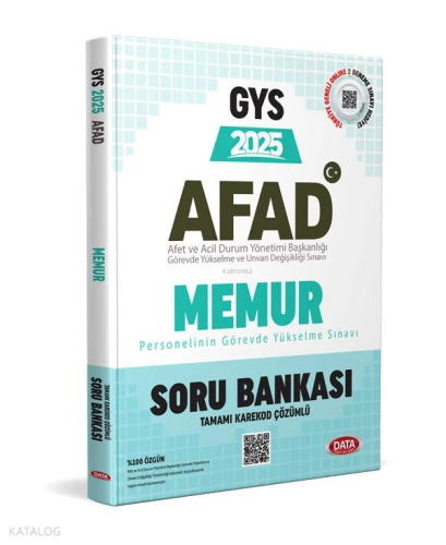 Data Yayınları AFAD Memur GYS Soru Bankası - Karekod Çözümlü