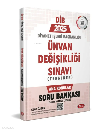 Data Yayınları Diyanet İşleri Başkanlığı Unvan Değişikliği Sınavı Tekn