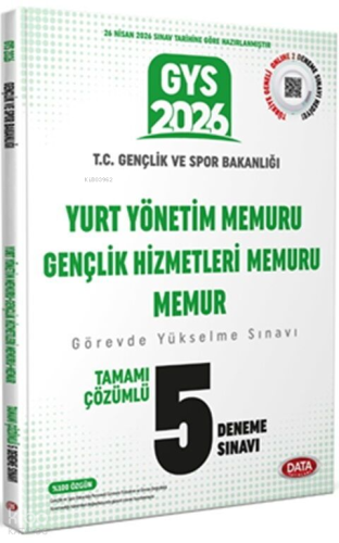 Data Yayınları Gençlik ve Spor Bakanlığı Yurt Yönetim Memuru Gençlik H