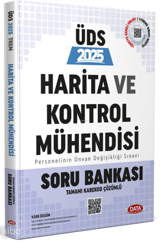 Data Yayınları Tapu ve Kadastro Genel Müdürlüğü Harita ve Kontrol Mühendisi Unvan Değişikliği Sınavı Soru Bankası - Karekod Çözümlü; Görevde Yükselme ve Unvan Değişikliği Soru Bankası