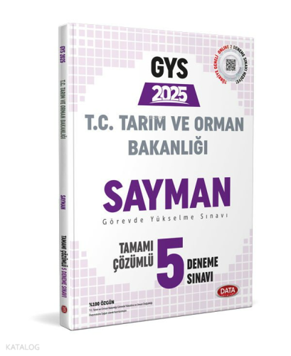 Data Yayınları Tarım ve Orman Bakanlığı Sayman GYS Tamamı Çözümlü 5 De