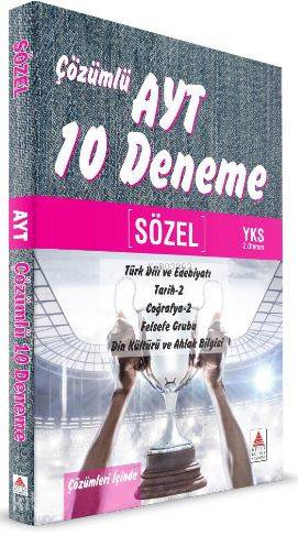 Delta Kültür Yayınları AYT Sözel Çözümlü 10 Deneme Delta Kültür