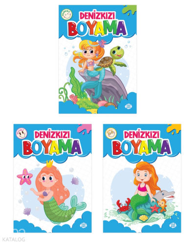 Deniz Kızı Boyama Seti (3 Kitap Takım) | Kolektif | Dokuz Çocuk
