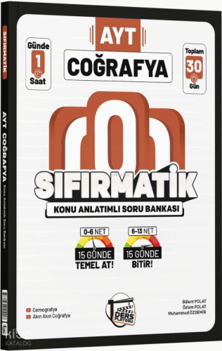 Ders Platosu AYT Coğrafya Sıfırmatik Konu Anlatımlı Soru Bankası