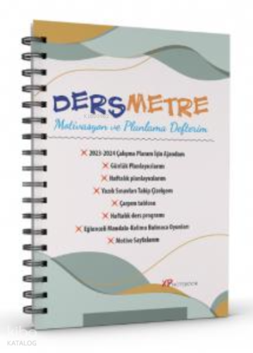 Dersmetre ;Motivasyon ve Planlama Defteri / Günlük ve Haftalık Planlayıcı