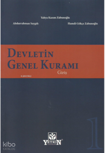 Devletin Genel Kuramı Cilt 1 Giriş