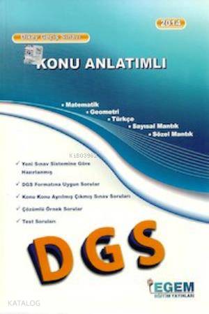 DGS Konu Anlatımlı | Komisyon | Egem Eğitim Yayınları (Hazırlık)