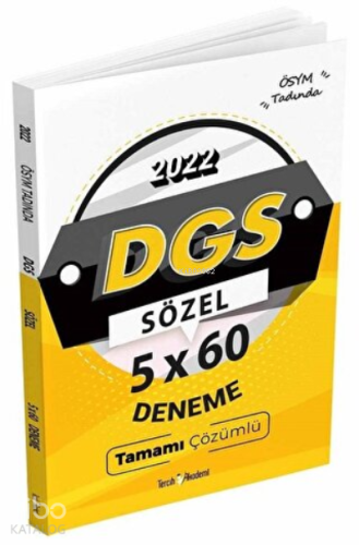 DGS Sözel 5x60 Deneme Tamamı Çözümlü