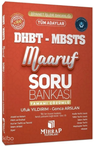 DHBT MBSTS Maaruf Soru Bankası Çözümlü