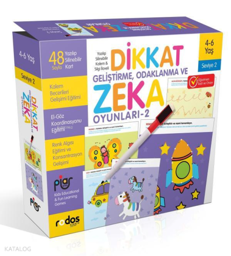 Dikkat Geliştirme, Odaklanma ve Zeka Oyunları / Seviye 2 / 4-6 Yaş