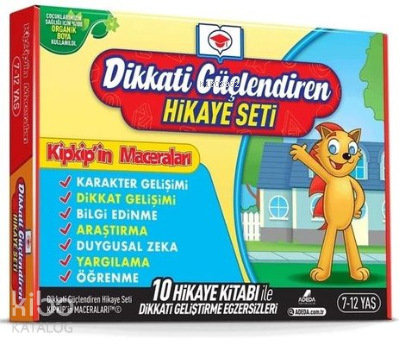 Dikkati Güçlendiren Hikaye Seti;Kip Kip'in Maceraları Kutulu Set (10 Kitap Takım)